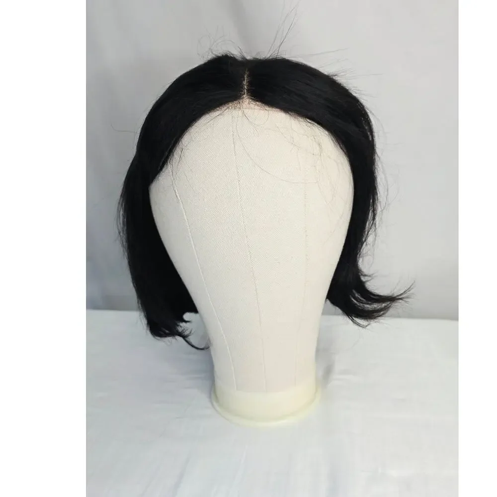 Straight Glueless Bob Wig Human Hair 4x4 Skin-like Lace 10 Inch Color Natural